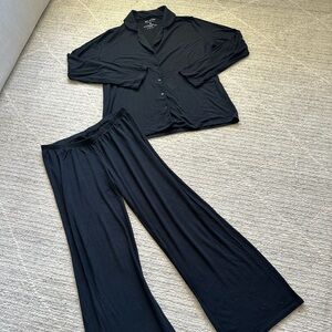 Classic Jersey Sleep Pant and Sleep Button Down Set by SET ACTIVE - Size M